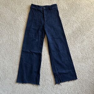 ZW COLLECTION HIGH WAIST MARINE STRAIGHT POCKET JEANS